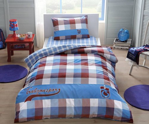 Комплект подросткового постельного белья TAC TRABZONSPOR EKOSE хлопковый ранфорс 1,5 спальный, фото, фотография