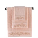 Полотенце для ванной Soft Cotton MASAL бамбуково-хлопковая махра персиковый 85х150, фото, фотография