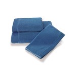 Набор полотенец для ванной в подарочной упаковке 32х50 3 шт. Soft Cotton MICRO хлопковый микрокоттон синий, фото, фотография
