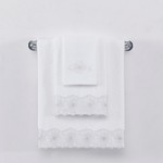 Полотенце для ванной Soft Cotton MELODY хлопковая махра белый 50х100, фото, фотография