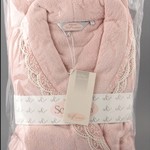 Халат женский Soft Cotton BUKET хлопковая махра тёмно-розовый L, фото, фотография