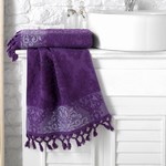 Полотенце для ванной Karna OTTOMAN хлопковая махра фиолетовый 40х60, фото, фотография