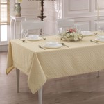 Скатерть прямоугольная Karna LINEN жаккард V11 160х220, фото, фотография
