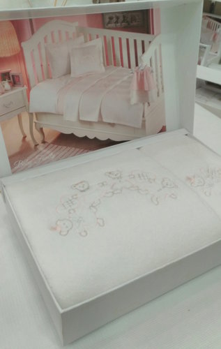 Подарочный набор детских полотенец Tivolyo Home FAMILY хлопковая махра 50х90, 70х130 розовый, фото, фотография