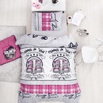 Постельное белье подростковый Altinbasak MOLLY хлопковый ранфорс фуксия 1,5 спальный, фото, фотография