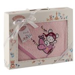 Полотенце-конверт для новорожденных Karna BAMBINO-SAMALOT хлопковая махра розовый, фото, фотография
