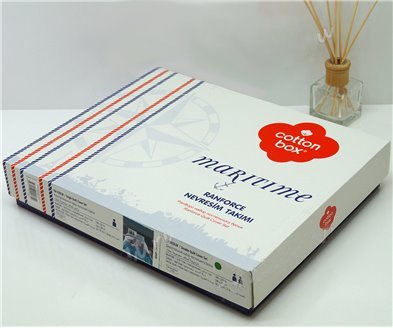 Постельное белье Cotton Box MARITIME PUSLA хлопковый ранфорс синий 1,5 спальный, фото, фотография