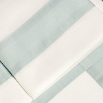 Постельное белье Tivolyo Home BANDA хлопковый люкс-сатин кремовый+бирюзовый евро-макси, фото, фотография