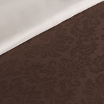Постельное белье Hobby Home Collection DAMASK сатин-жаккард коричневый+кремовый семейный, фото, фотография