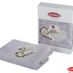 Полотенце для ванной в подарочной упаковке Hobby Home Collection FELISIA-TINA бамбуково-хлопковая махра светло-лиловый 50х90, фото, фотография