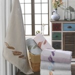 Полотенце для ванной в подарочной упаковке Hobby Home Collection GULNIHAL-GUZ бамбуково-хлопковая махра розовый 50х90, фото, фотография