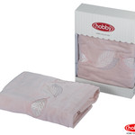 Полотенце для ванной в подарочной упаковке Hobby Home Collection LEYDI-ANNA хлопковая махра розовый 50х90, фото, фотография