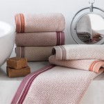 Набор полотенец для ванной 2 пр. Soft Cotton TERRA хлопковая махра бордовый, фото, фотография