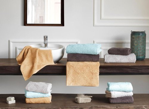 Набор полотенец для ванной 2 пр. Soft Cotton HYPNOS хлопковая махра горчичный, фото, фотография