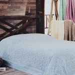 Махровая простынь-покрывало для укрывания Hobby Home Collection SULTAN хлопок голубой 200х220, фото, фотография
