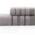 Набор полотенец для ванной Karna REGAL SET хлопковая махра серый, фото, фотография