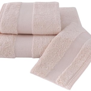 Набор полотенец для ванной в подарочной упаковке 32х50 3 шт. Soft Cotton DELUXE хлопковая махра персиковый