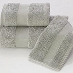 Набор полотенец для ванной в подарочной упаковке 32х50 3 шт. Soft Cotton DELUXE хлопковая махра серый, фото, фотография
