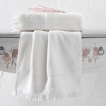 Полотенце для ванной Karna DIVA хлопковая махра кремовый 50х90, фото, фотография
