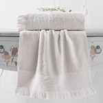 Полотенце для ванной Karna DIVA хлопковая махра бежевый 70х140, фото, фотография