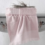 Полотенце для ванной Karna DIVA хлопковая махра пудра 50х90, фото, фотография