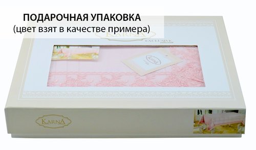 Скатерть прямоугольная Karna BOTANIC жаккард серый 160х220, фото, фотография