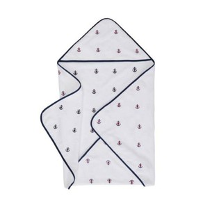Полотенце-уголок для новорожденных Soft Cotton MARINE хлопковая махра белый 80х80