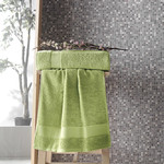 Полотенце для ванной Karna MELTEM хлопковая махра зелёный 70х140, фото, фотография