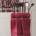 Полотенце для ванной Karna DESTAN хлопковая махра бордовый 50х90, фото, фотография