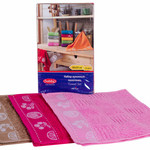 Набор полотенец кухонных 30х50 3 шт. Hobby Home Collection MEYVE BAHCESI хлопковая махра фуксия+розовый+коричневый, фото, фотография