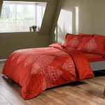 Постельное белье TAC PREMIUM DIGITAL CALEDON хлопковый сатин deluxe красный 1,5 спальный, фото, фотография