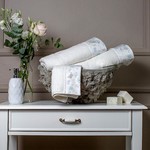 Подарочный набор полотенец для ванной 2 пр. Tivolyo Home IRIS хлопковая махра кремовый, фото, фотография