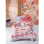 Детское постельное белье Cotton Box GIRLS & BOYS SELFIE хлопковый ранфорс красный 1,5 спальный, фото, фотография