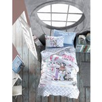 Детское постельное белье Cotton Box GIRLS & BOYS SKATE хлопковый ранфорс голубой 1,5 спальный, фото, фотография