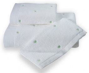 Набор полотенец для ванной 50х100, 75х150 Soft Cotton LOVE хлопковый микрокоттон зелёный, фото, фотография