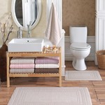 Набор ковриков для ванной 3 пр. Hobby Home Collection CHEQUERS хлопковая махра бежевый, фото, фотография