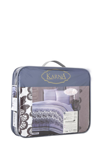 Постельное белье Karna FIESTA хлопковый трикотаж 1,5 спальный, фото, фотография