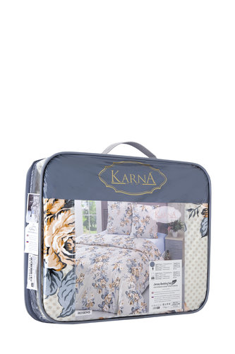 Постельное белье Karna ROSENS хлопковый трикотаж 1,5 спальный, фото, фотография