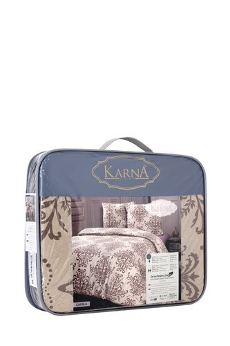 Постельное белье Karna CAMILA хлопковый трикотаж 1,5 спальный, фото, фотография