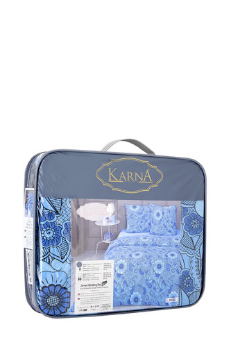 Постельное белье Karna DUAL хлопковый трикотаж 1,5 спальный, фото, фотография