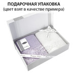 Подарочный набор полотенец для ванной 50х90 2 шт. Karna ELINDA хлопковая махра кремовый+кремовый, фото, фотография