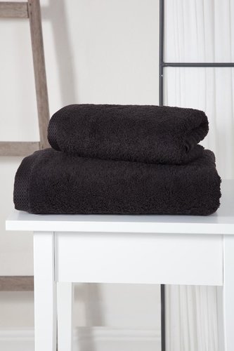 Полотенце для ванной Karna APOLLO хлопковый микрокоттон чёрный 45х60, фото, фотография