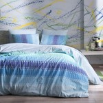 Комплект подросткового постельного белья TAC JUAN хлопковый ранфорс голубой 1,5 спальный, фото, фотография
