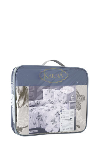 Постельное белье Karna BUTTERFLY хлопковый трикотаж 1,5 спальный, фото, фотография
