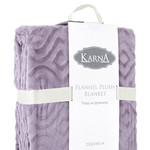 Плед-покрывало Karna GIZA велсофт фиолетовый 220х240, фото, фотография