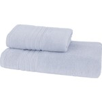 Набор полотенец для ванной 50х100, 75х150 Soft Cotton ARIA хлопковая махра светло-голубой, фото, фотография