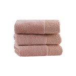 Набор полотенец для ванной 50х100, 75х150 Soft Cotton HAZEL хлопковая махра грязно-розовый, фото, фотография