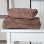 Полотенце для ванной Karna APOLLO хлопковый микрокоттон коричневый 45х60, фото, фотография