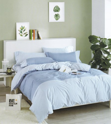 Комплект подросткового постельного белья Karna DELUX SERVIN хлопковый сатин сиреневый 1,5 спальный, фото, фотография