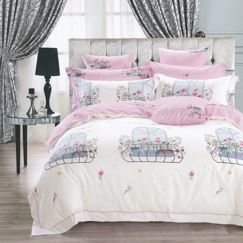 Комплект подросткового постельного белья Karna DELUX MERY хлопковый сатин 1,5 спальный, фото, фотография